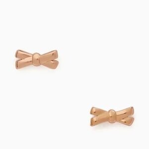 Kate Spade Double Bow Post Earrings, Rose Gold